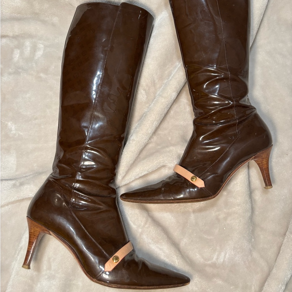 Louis Vuitton Patent Leather Boots - Picture 1 of 5